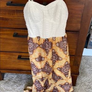 Beautiful corset dress with patterned bottom